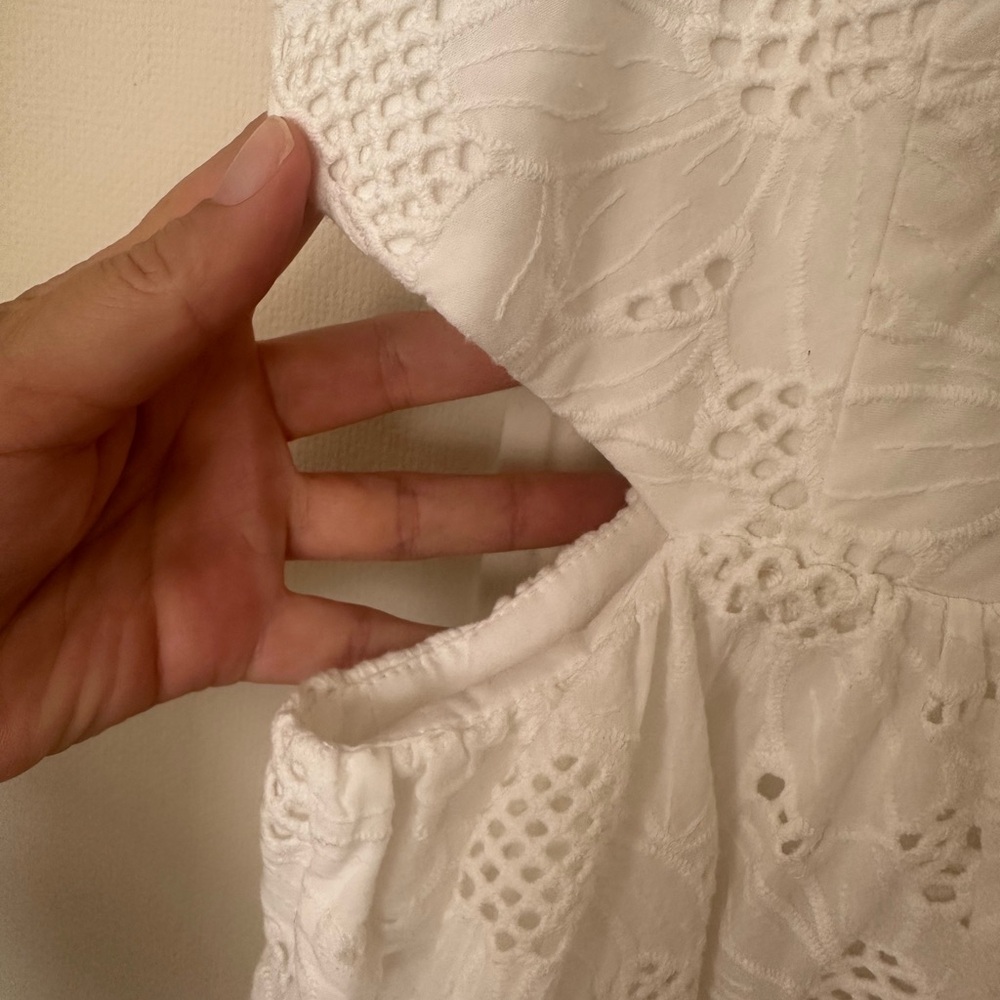Milly Bea Tournesol Eyelet Dress, white, Size 4 - Picture 5 of 8
